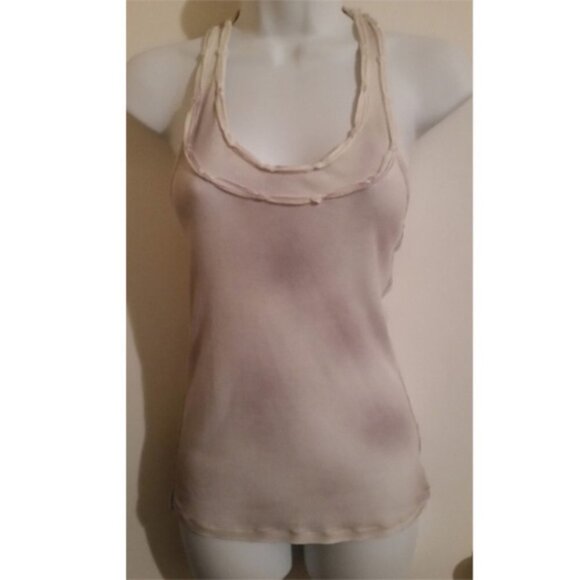𝅺Free people distressed grunge wash tank XS/S Y2K Pima Cotton Modal - Picture 2 of 5